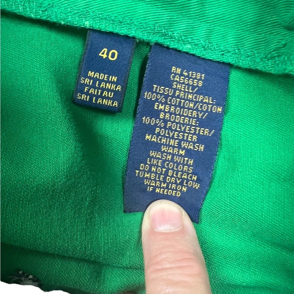 Polo by Ralph Lauren mens blue label whale shorts in size 40 excellent condition - Picture 5 of 5